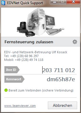 Weiterleitung zum Ferwartungstool
